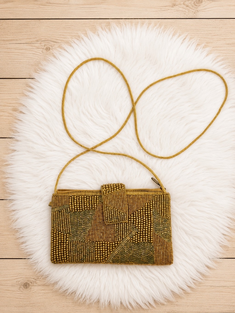Bamboo Trading Company Beaded Crossbody Bag